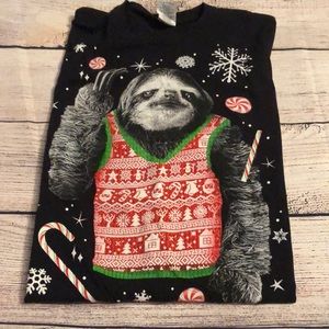 Sloth t shirt Christmas